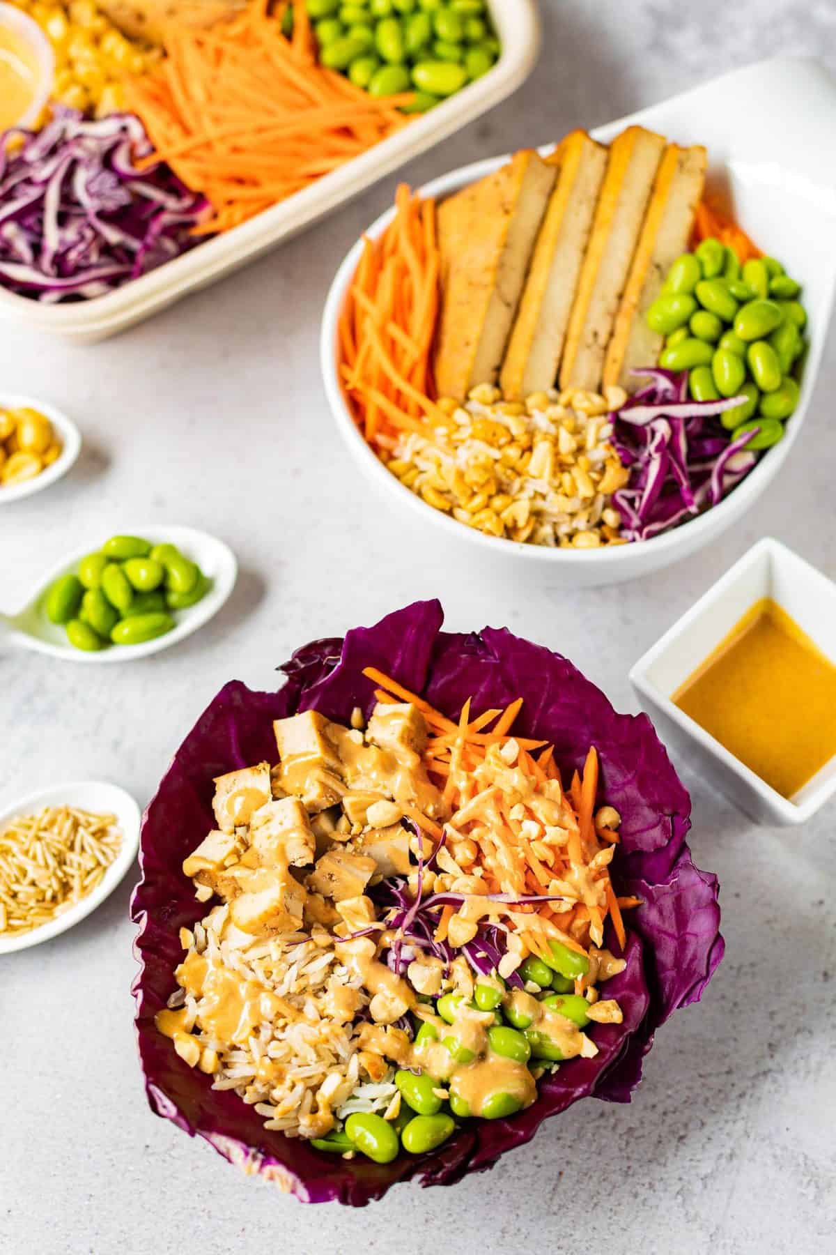 Buddha bowl sauce aux arachides
